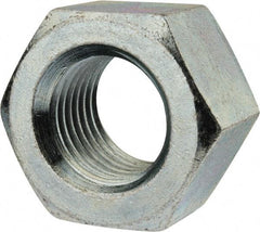 Value Collection - 1-1/2 - 6 UNC Steel Right Hand Heavy Hex Nut - 2-3/8" Across Flats, 1.4688" High, Zinc-Plated Finish - Exact Tool & Supply