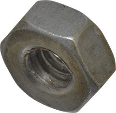 Value Collection - 1/4-20 UNC Steel Right Hand Heavy Hex Nut - 1/2" Across Flats, 15/64" High, Uncoated, 2B Class of Fit - Exact Tool & Supply