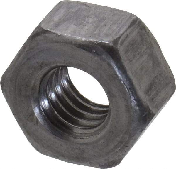 Value Collection - 5/16-18 UNC Steel Right Hand Heavy Hex Nut - 9/16" Across Flats, 19/64" High, Uncoated, 2B Class of Fit - Exact Tool & Supply