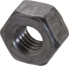 Value Collection - 5/16-18 UNC Steel Right Hand Heavy Hex Nut - 9/16" Across Flats, 19/64" High, Uncoated, 2B Class of Fit - Exact Tool & Supply