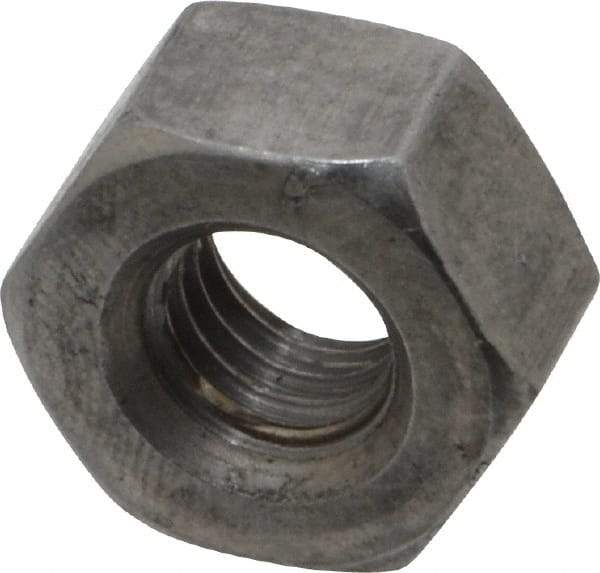 Value Collection - 3/8-16 UNC Steel Right Hand Heavy Hex Nut - 11/16" Across Flats, 23/64" High, Uncoated, 2B Class of Fit - Exact Tool & Supply
