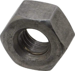 Value Collection - 3/8-16 UNC Steel Right Hand Heavy Hex Nut - 11/16" Across Flats, 23/64" High, Uncoated, 2B Class of Fit - Exact Tool & Supply
