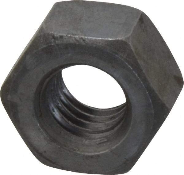 Value Collection - 7/16-14 UNC Steel Right Hand Heavy Hex Nut - 3/4" Across Flats, 27/64" High, Uncoated - Exact Tool & Supply