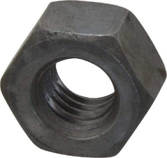 Value Collection - 7/16-14 UNC Steel Right Hand Heavy Hex Nut - 3/4" Across Flats, 27/64" High, Uncoated - Exact Tool & Supply