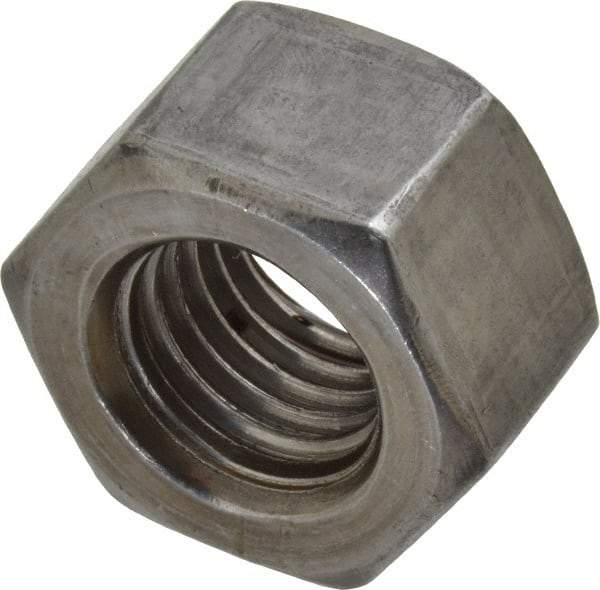 Value Collection - 7/8-9 UNC Steel Right Hand Heavy Hex Nut - 1-7/16" Across Flats, 55/64" High, Uncoated, 2B Class of Fit - Exact Tool & Supply