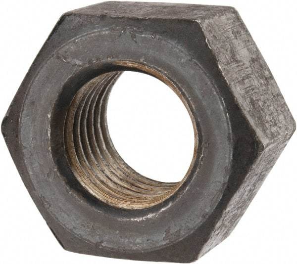 Value Collection - 1-1/8 - 7 UNC Steel Right Hand Heavy Hex Nut - 1-13/16" Across Flats, 1-7/64" High, Uncoated - Exact Tool & Supply
