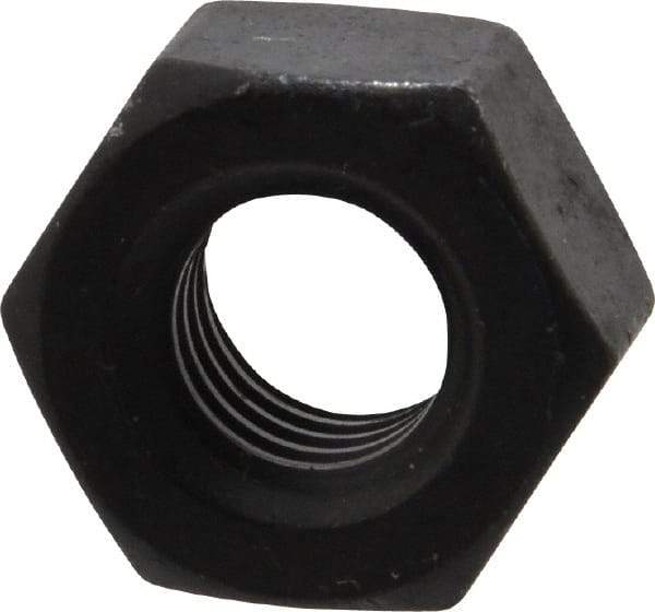 Value Collection - 7/16-14 UNC Steel Right Hand Heavy Hex Nut - 3/4" Across Flats, 27/64" High, Uncoated, 2B Class of Fit - Exact Tool & Supply