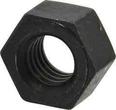 Value Collection - 9/16-12 UNC Steel Right Hand Heavy Hex Nut - 15/16" Across Flats, 35/64" High, Uncoated, 2B Class of Fit - Exact Tool & Supply