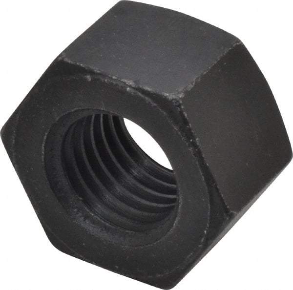 Value Collection - 7/8-9 UNC Steel Right Hand Heavy Hex Nut - 1-7/16" Across Flats, 55/64" High, Uncoated, 2B Class of Fit - Exact Tool & Supply