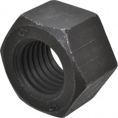 Value Collection - 1-8 UNC Steel Right Hand Heavy Hex Nut - 1-5/8" Across Flats, 63/64" High, Uncoated, 2B Class of Fit - Exact Tool & Supply