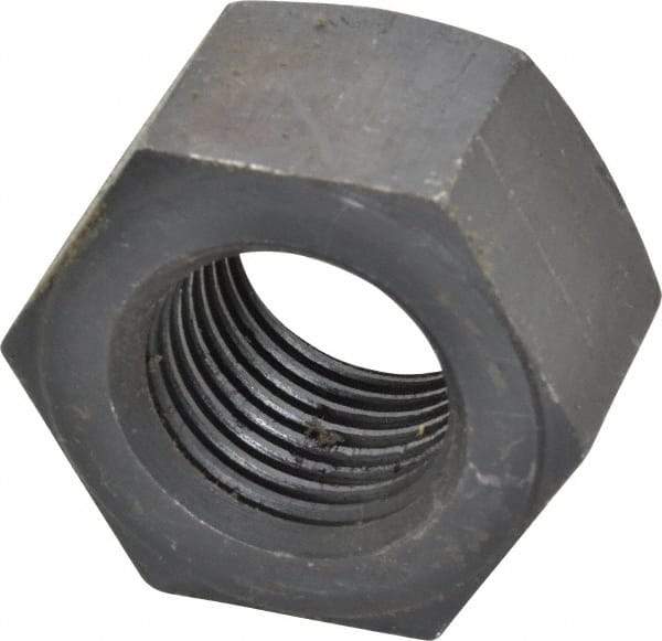 Value Collection - 1-1/4 - 8 UN Steel Right Hand Heavy Hex Nut - 2" Across Flats, 1-7/32" High, Uncoated, 2B Class of Fit - Exact Tool & Supply