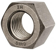 Value Collection - 1-1/2 - 6 UNC Steel Right Hand Heavy Hex Nut - 2-3/8" Across Flats, 1-15/32" High, Uncoated, 2B Class of Fit - Exact Tool & Supply