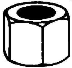 Value Collection - 1-14 UNF Steel Right Hand High Hex Nut - 1-7/16" Across Flats, 1-5/16" High, Uncoated - Exact Tool & Supply
