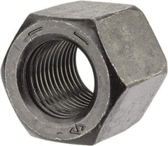 Value Collection - 9/16-18 UNF Steel Right Hand High Hex Nut - 7/8" Across Flats, 49/64" High, Uncoated - Exact Tool & Supply