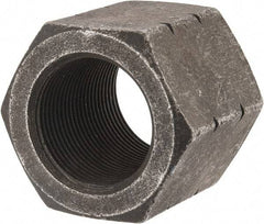 Value Collection - 1-1/2 - 12 UNF Steel Right Hand High Hex Nut - 2" Across Flats, 1-9/32" High, Uncoated - Exact Tool & Supply