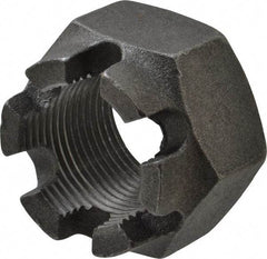 Value Collection - 1-1/4 - 12 UNF Grade 5 Steel Castle Locknut - 1-7/8" Width Across Flats, 1-1/4" High, Uncoated - Exact Tool & Supply