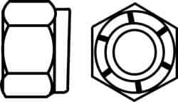 Value Collection - M24x3.00 Metric Coarse 316 & Austenitic Grade A4 Hex Lock Nut with Nylon Insert - 24mm High, Uncoated - Exact Tool & Supply