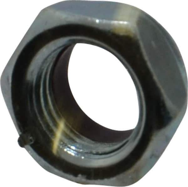 Value Collection - 7/16-20 UNF Grade 2 Hex Jam Lock Nut with Nylon Insert - 11/16" Width Across Flats, 21/64" High, Zinc-Plated Finish - Exact Tool & Supply