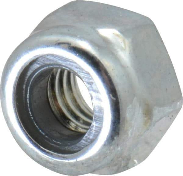 Value Collection - M3x0.50 Metric Coarse Grade 8 Hex Lock Nut with Nylon Insert - 4mm High, Zinc-Plated Finish - Exact Tool & Supply