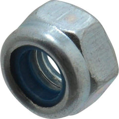 Value Collection - M5x0.80 Metric Coarse Grade 8 Hex Lock Nut with Nylon Insert - 5mm High, Zinc-Plated Finish - Exact Tool & Supply