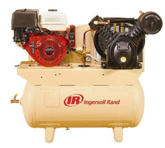Ingersoll-Rand - 13 HP Two Stage Gas Engine Air Compressor - Honda Engine, Horizontal Configuration, 30 Gallon, 19 CFM, 175 Max psi - Exact Tool & Supply