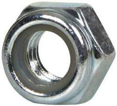 Value Collection - M6x1.00 Metric Coarse Grade 8 Hex Lock Nut with Nylon Insert - 6mm High, Zinc-Plated Finish - Exact Tool & Supply