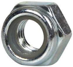 Value Collection - M8x1.25 Metric Coarse Grade 8 Hex Lock Nut with Nylon Insert - 8mm High, Zinc-Plated Finish - Exact Tool & Supply