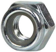 Value Collection - M8x1.25 Metric Coarse Grade 8 Hex Lock Nut with Nylon Insert - 8mm High, Zinc-Plated Finish - Exact Tool & Supply
