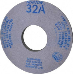 Norton - 14" Diam x 5" Hole x 1-1/2" Thick, H Hardness, 46 Grit Surface Grinding Wheel - Aluminum Oxide, Type 5, Coarse Grade, 1,800 Max RPM, Vitrified Bond, One-Side Recess - Exact Tool & Supply