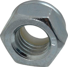 Value Collection - M14x2.00 Metric Coarse Grade 8 Hex Lock Nut with Nylon Insert - 14mm High, Zinc-Plated Finish - Exact Tool & Supply