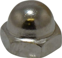 Value Collection - #6-32 UNC, 5/16" Width Across Flats, Nickel Plated, Steel Acorn Nut - 1/4" Overall Height, Grade 2 - Exact Tool & Supply