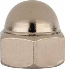 Value Collection - 5/8-11" UNC, 15/16" Width Across Flats, Nickel Plated, Steel Acorn Nut - 51/64" Overall Height, Grade 2 - Exact Tool & Supply