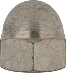 Value Collection - 5/8-18" UNF, 15/16" Width Across Flats, Nickel Plated, Steel Acorn Nut - 51/64" Overall Height, Grade 2 - Exact Tool & Supply