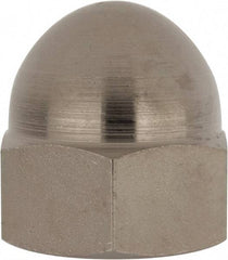 Value Collection - 3/4-16" UNF, 1/16" Width Across Flats, Nickel Plated, Steel Acorn Nut - 1" Overall Height, Grade 2 - Exact Tool & Supply