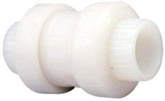 NIBCO - 3/4" Pipe, Full Port, PVDF True Union Design Ball Valve - 1 Piece, Inline - One Way Flow, Solvent x Solvent Ends, Wedge Handle, 150 WOG - Exact Tool & Supply