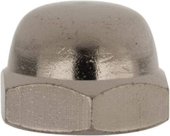 Value Collection - 1/2-13" UNC, 3/4" Width Across Flats, Nickel Plated, Brass Acorn Nut - 9/16" Overall Height - Exact Tool & Supply