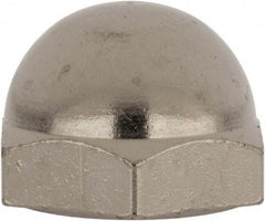 Value Collection - 7/16-20" UNF, 5/8" Width Across Flats, Nickel Plated, Brass Acorn Nut - 11/16" Overall Height - Exact Tool & Supply