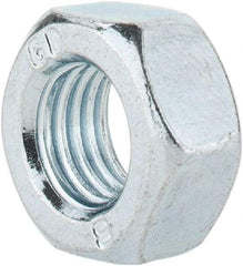 Value Collection - M8x1.00 Metric Fine Steel Right Hand Hex Nut - 13mm Across Flats, 6.5mm High, Zinc-Plated Finish - Exact Tool & Supply
