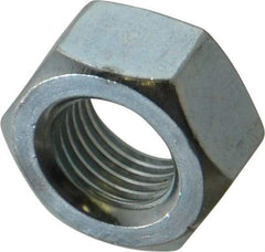 Value Collection - M12x1.25 Metric Extra Fine Steel Right Hand Hex Nut - 19mm Across Flats, 10mm High, Zinc-Plated Finish - Exact Tool & Supply