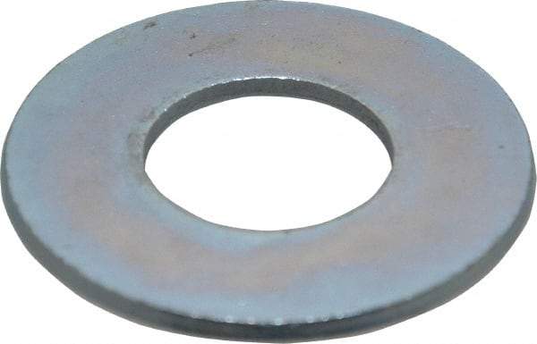 Value Collection - 1-1/4" Screw, Steel USS Flat Washer - 1-3/8" ID x 3" OD, 0.136" Thick, Zinc-Plated Finish - Exact Tool & Supply