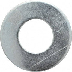 Value Collection - 1-1/2" Screw, Steel USS Flat Washer - 1-5/8" ID x 3-1/2" OD, 0.153" Thick, Zinc-Plated Finish - Exact Tool & Supply