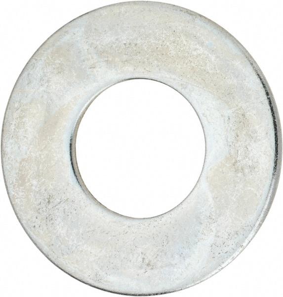 Value Collection - 1-3/4" Screw, Steel USS Flat Washer - 1-7/8" ID x 4" OD, 0.153" Thick, Zinc-Plated Finish - Exact Tool & Supply