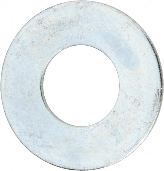 Value Collection - 2" Screw, Steel USS Flat Washer - 2-1/8" ID x 4-1/2" OD, 0.153" Thick, Zinc-Plated Finish - Exact Tool & Supply