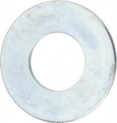 Value Collection - 2" Screw, Steel USS Flat Washer - 2-1/8" ID x 4-1/2" OD, 0.153" Thick, Zinc-Plated Finish - Exact Tool & Supply