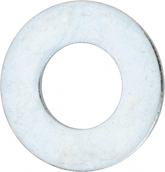 Value Collection - 2-1/4" Screw, Steel USS Flat Washer - 2-3/8" ID x 4-3/4" OD, 0.193" Thick, Zinc-Plated Finish - Exact Tool & Supply