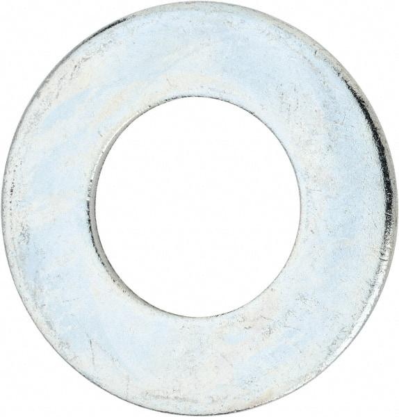 Value Collection - 2-1/2" Screw, Steel USS Flat Washer - 2-5/8" ID x 5" OD, 0.21" Thick, Zinc-Plated Finish - Exact Tool & Supply