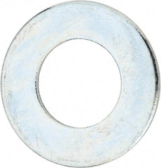 Value Collection - 2-1/2" Screw, Steel USS Flat Washer - 2-5/8" ID x 5" OD, 0.21" Thick, Zinc-Plated Finish - Exact Tool & Supply