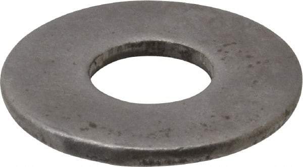 Value Collection - 7/16" Screw, Steel USS Flat Washer - 1/2" ID x 1-1/4" OD, 5/64" Thick, Plain Finish - Exact Tool & Supply