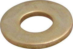 Value Collection - #10 Screw, Grade 8 Steel USS Flat Washer - 1/4" ID 3/64" Thick, Zinc Yellow Dichromate Finish - Exact Tool & Supply