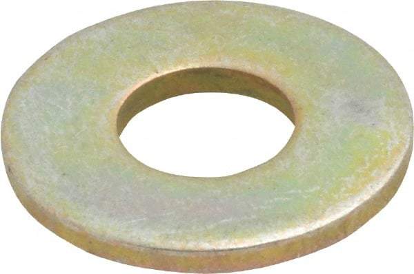 Value Collection - 5/16" Screw, Grade 8 Steel USS Flat Washer - 3/8" ID x 7/8" OD, 5/64" Thick, Zinc Yellow Dichromate Finish - Exact Tool & Supply